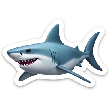 Shark with a top hat sticker