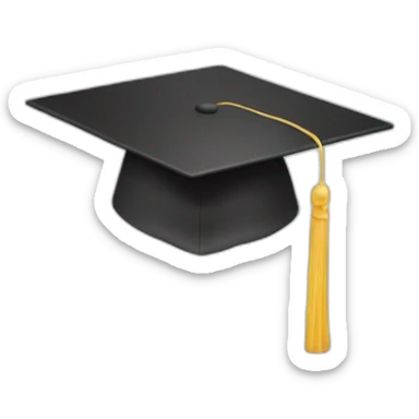 White Graduation cap sticker