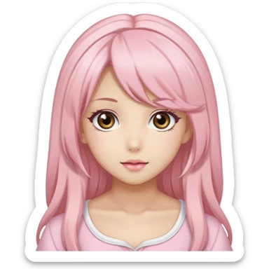 Light Pink Hime Gyaru Girl sticker