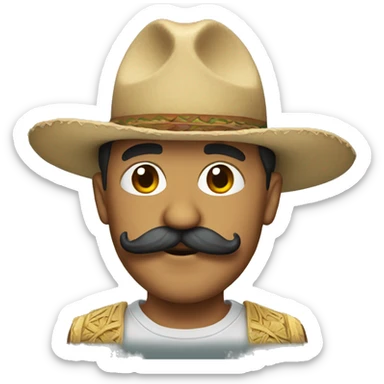 Mexican with a mustache named Raphael  sticker