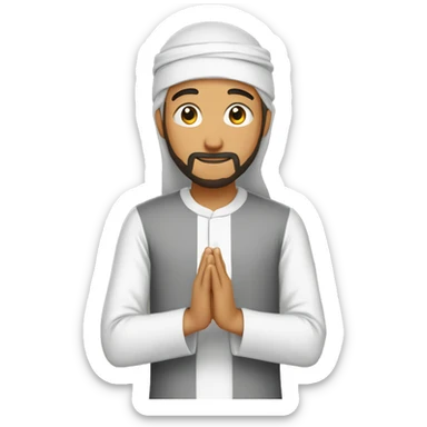 ein muslim who is praying and is in sajda making dua sticker