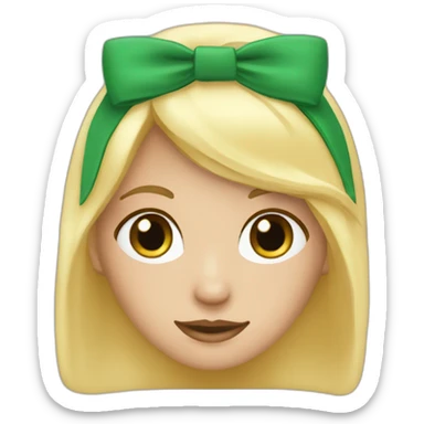 Meisje met groene ogen blond haar en een hoedie aan sticker