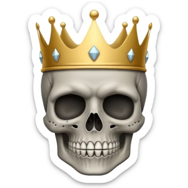 Skull face with a crown silencing sticker