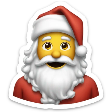 Santa smiley face sticker