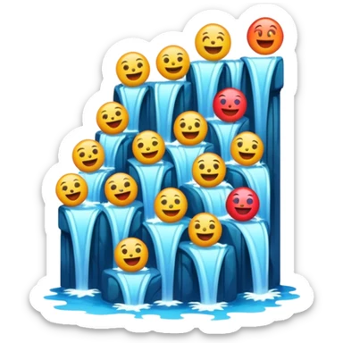 Emoji waterfall sticker