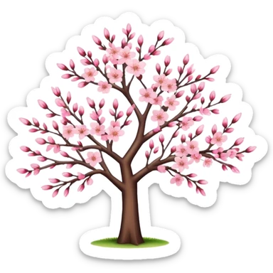 cherry blossom tree in full bloom sticker