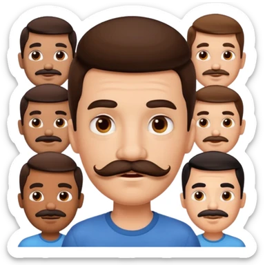 mustache Young boy,Big mustache, different faces.


negative: Dont use same face. sticker