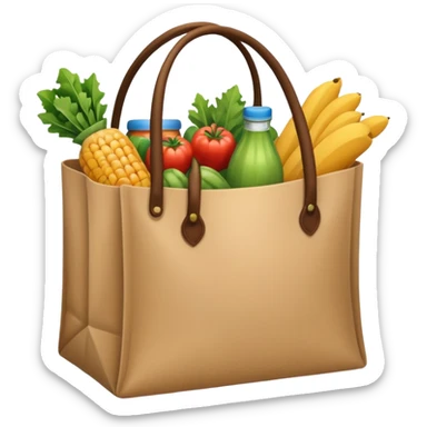 groceries in a bag sticker