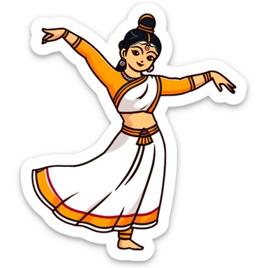 Indian dance.  sticker