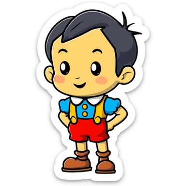 Pinocchio Disney style sticker