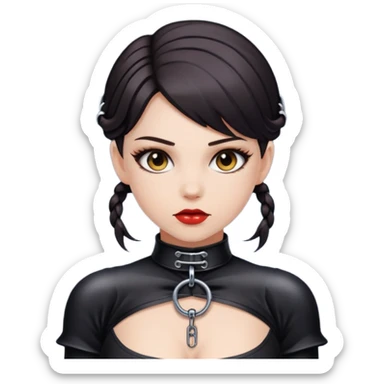 Girl in BDSM costume sticker