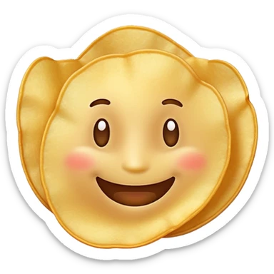 happy potato chip smiling joyfully sticker