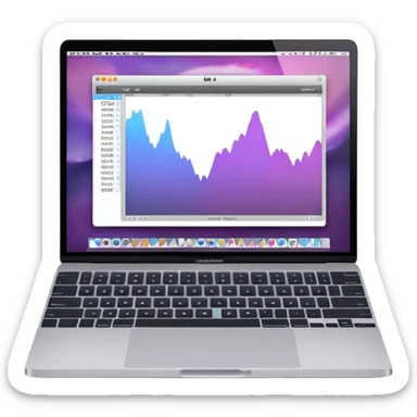 MacBook M4 showing editing timeline premier pro in screen  sticker