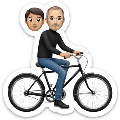Steve jobs on cyclist sticker