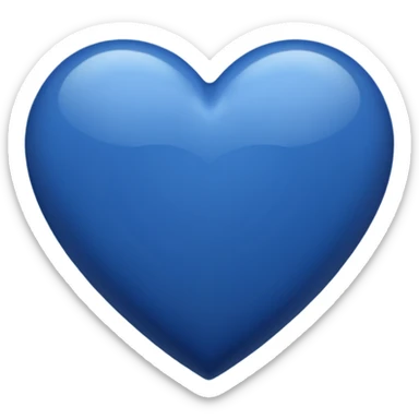 Navy blue heart sticker