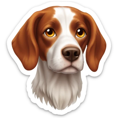 A Brittany spaniel dog sticker