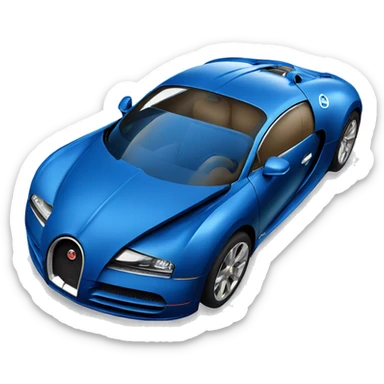 Blue Bugatti  sticker