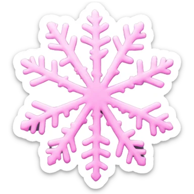 Pink snowflake sticker