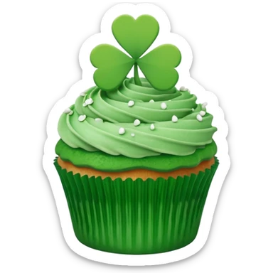st patrick day themed cupcake sticker