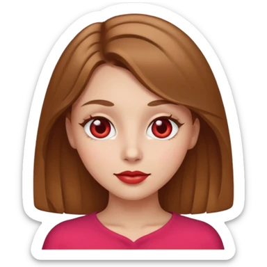 cara con ojos corazón sticker