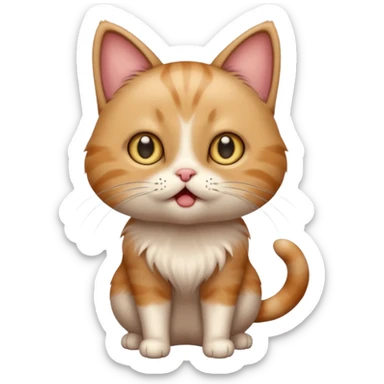 A very cute cat that got shocked from electricity sticker