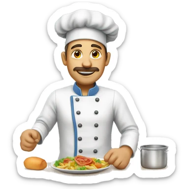 school canteen cook, European sticker