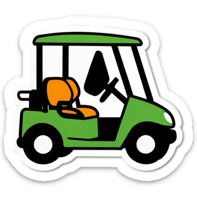 Golf cart sticker