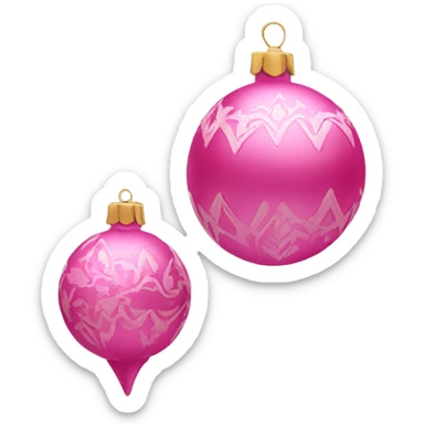 Pink ornaments sticker