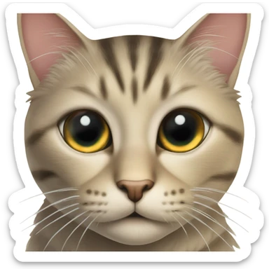 Schwarze süße Katze, bei der ein Auge glasig und bläulich ist  sticker