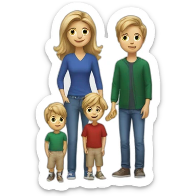 Alice campello with her sons  sticker