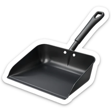 Black dust pan  sticker
