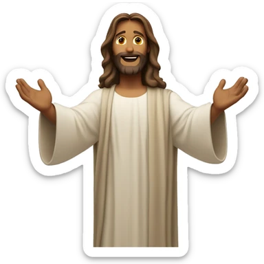 jesus open arms sticker