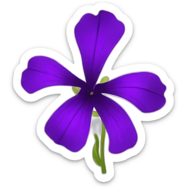 Draw me a 'violet' flower sticker