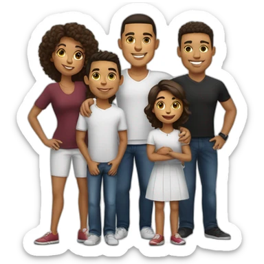 Ronaldo et sa famille sticker