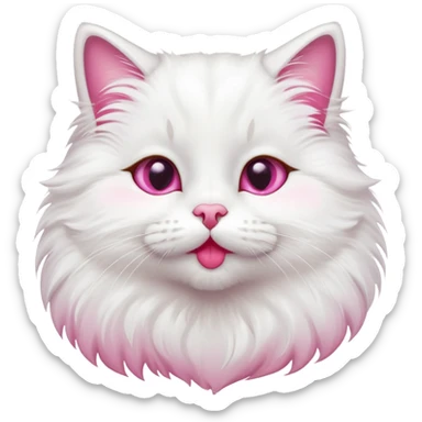 Cat giving kisses sticker