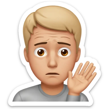 Overwhelmed man sticker