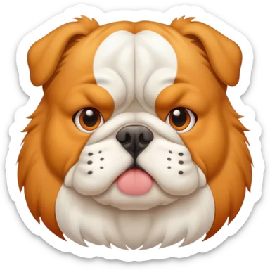 Bulldog mewing sticker