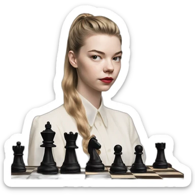 Anya Taylor Joy plays chess sticker