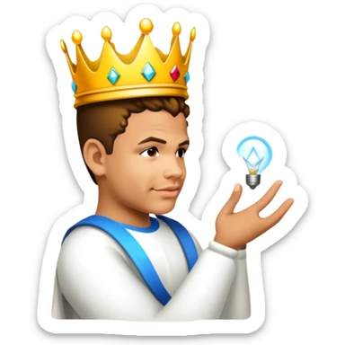 Wearing a crown sticker