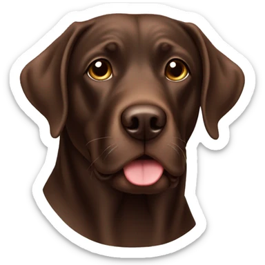 Chocolate lab sticker
