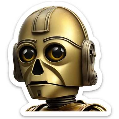 1972  chieftain C-3PO tarnished from space sticker