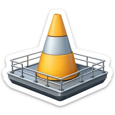 Cone pontoon sticker