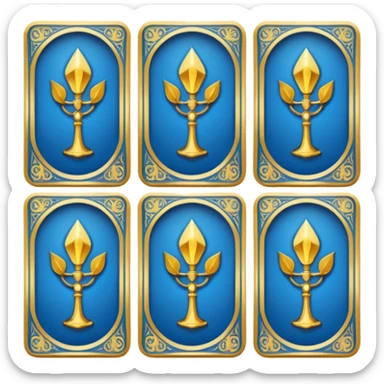 Blue tarot cards sticker