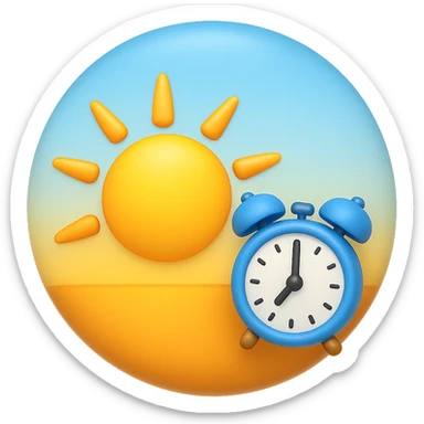 emoji stile iphone 3d che rappresenta la mattina presto come orario sticker
