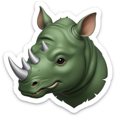 Green rhino sticker