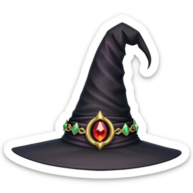 evil witch hat  sticker