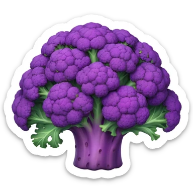 cosmic purple brokkoli sticker