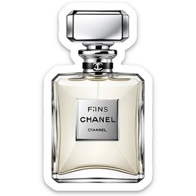 Silver colored Perfume Chanel  sticker