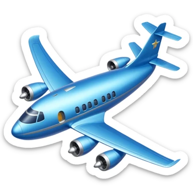 Two floors blue airplane sticker