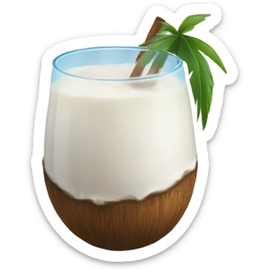 Coconut drink sticker